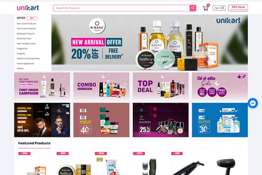 Unikart Ecommerce Website , ecommerce developer company in bangladesh